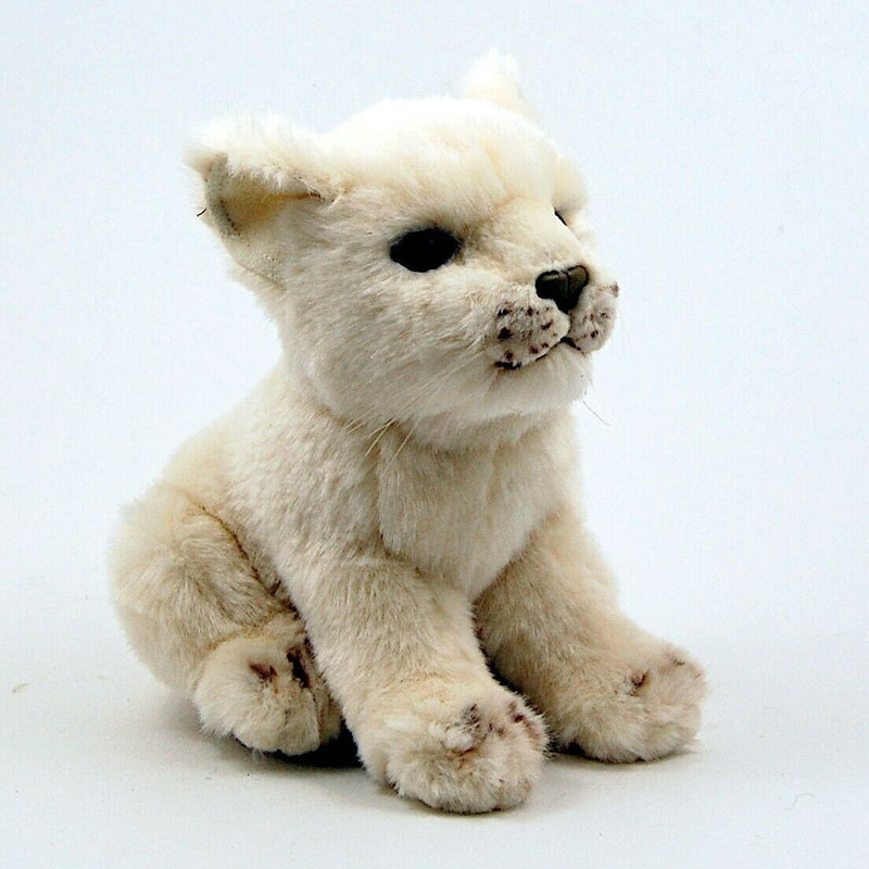 Load image into Gallery viewer, Lion Cub White 6.5" by Hansa True to Life Look Soft Plush Animal Learning Toys