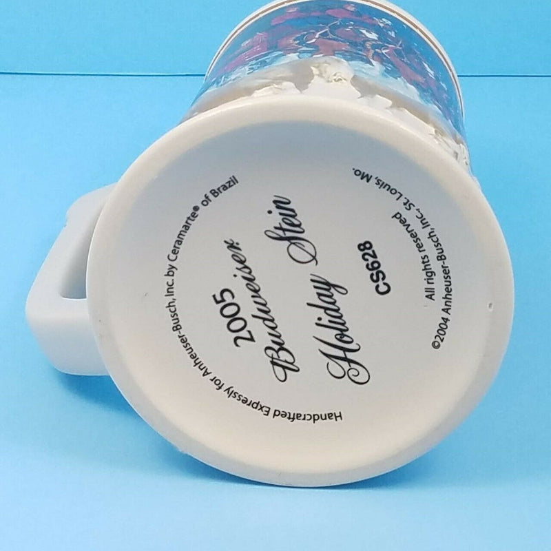 Load image into Gallery viewer, 2005 Budweiser Stein Beer Holiday Clydesdale Horse Ceramic Mug CS628