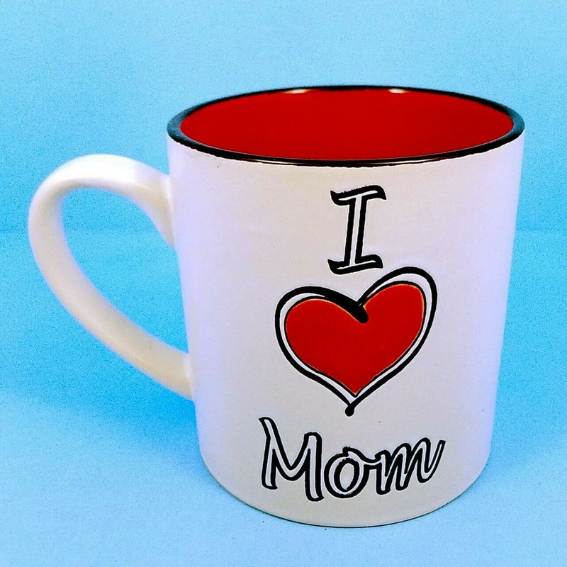 Load image into Gallery viewer, Coffee Mug I Love Mom Ceramic Beverage Cup 21oz Spectrum Pen Pencil Holder