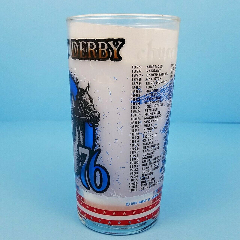 Load image into Gallery viewer, 1976 Kentucky Derby 102 Mint Julep Beverage Glass, Winner Was Bold Forbes