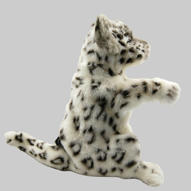 Load image into Gallery viewer, Snow Leopard Hand Puppet by Hansa True to Life Soft Plush Animal Learning Toy