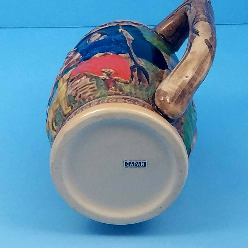 Load image into Gallery viewer, Ceramic German Beer Stein Hand Painted Luster Lustre Ware Made In Japan Vintage