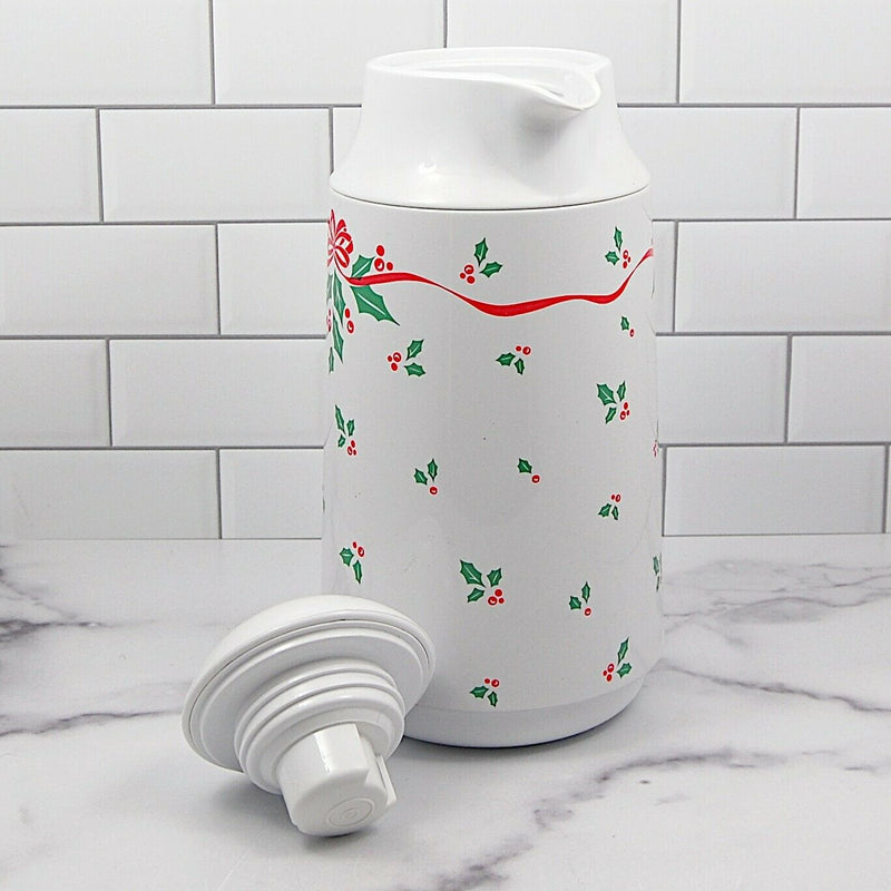 Load image into Gallery viewer, Corelle Corning Thermos Carafe Winter Red Holly Green Band Pitcher 9 1/2" (24cm)