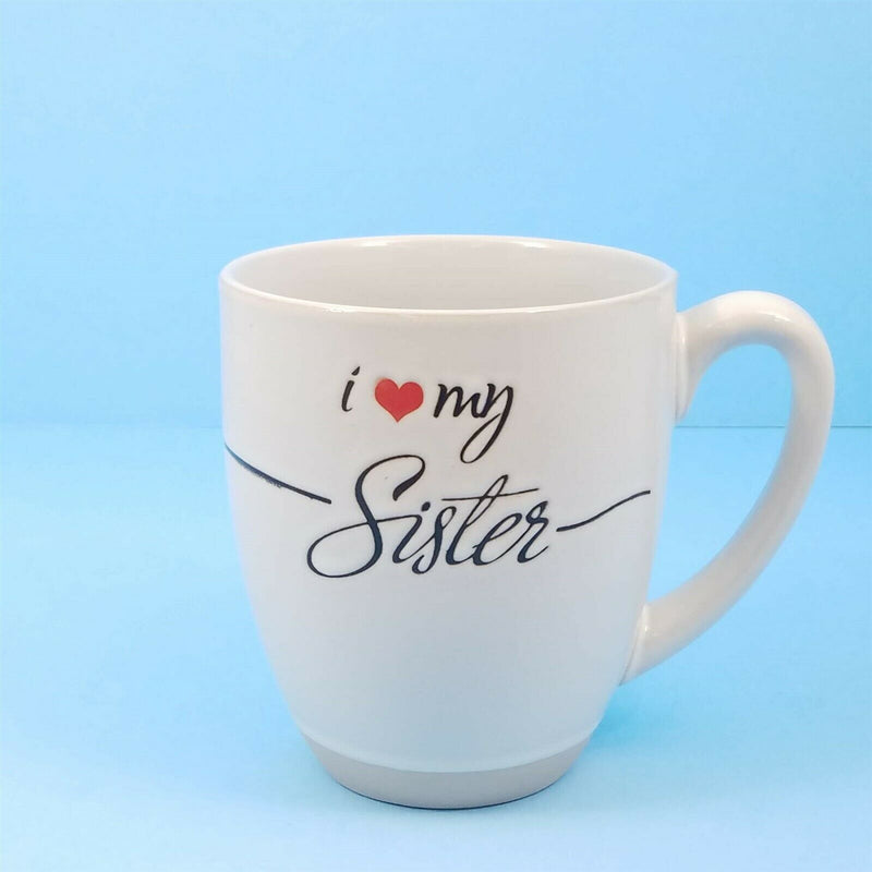 Load image into Gallery viewer, I Love Sister Coffee Cup Mug or Pen Holder White 17oz by Blue Sky 483ml