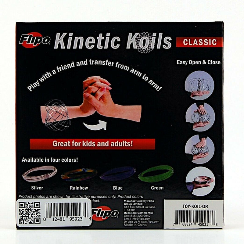 Load image into Gallery viewer, Kinetic Koils Spring Flow Ring Multi Sensory by Flipo Interactive Fun - Green