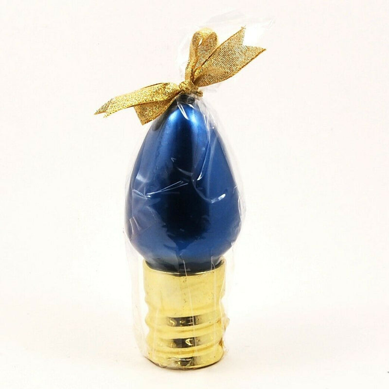 Load image into Gallery viewer, Light Bulb Candle Blue 8 Inches Tall 17cm