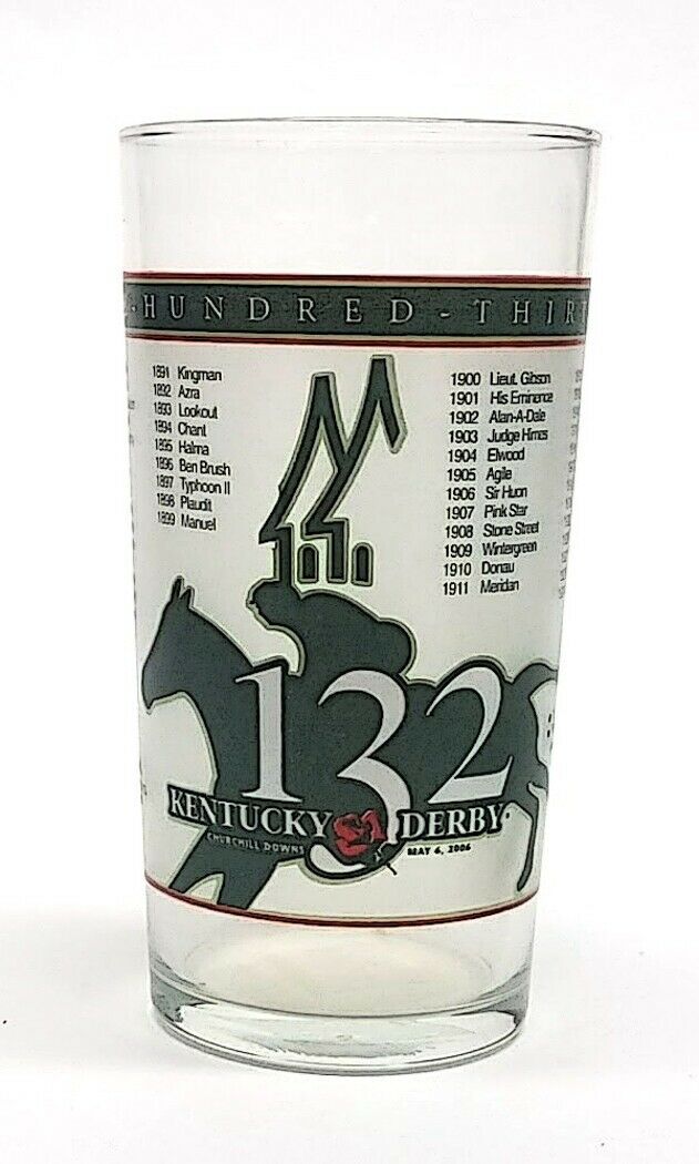 Load image into Gallery viewer, 2006 132th Kentucky Derby Mint Julep Beverage Drinking Glass Winner was Barbaro