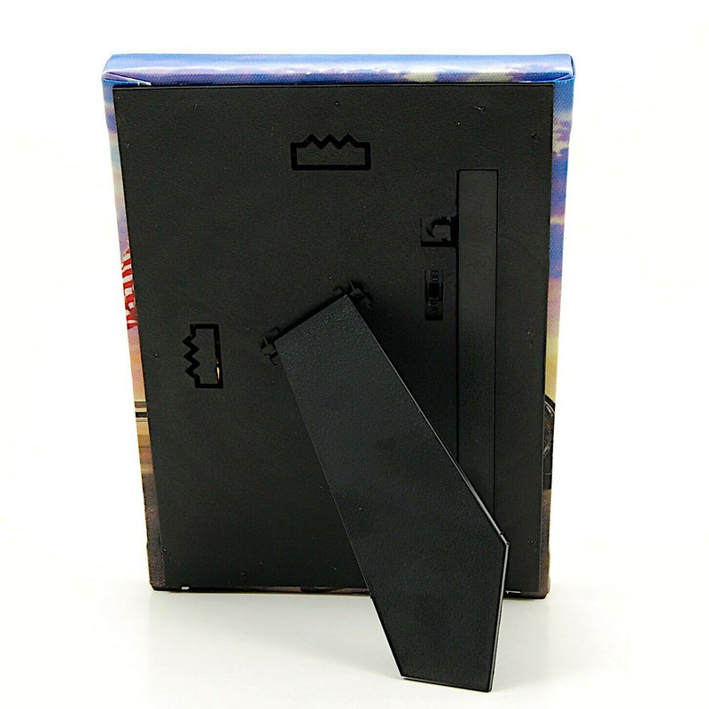 Load image into Gallery viewer, LED Lit Tabletop Picture Art of Bikers Riders on Route 66 with American Flag