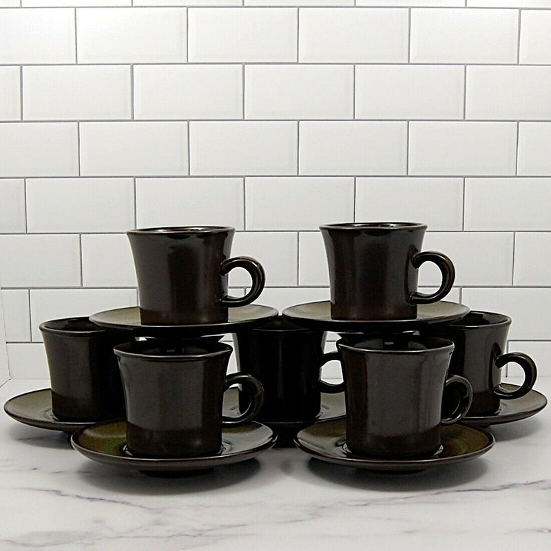 Load image into Gallery viewer, Franciscan Madeira Brown Set of 7 Tea Cups & Saucers Dinnerware 8 oz (250ml) Mug