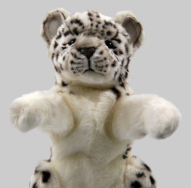 Load image into Gallery viewer, Snow Leopard Hand Puppet by Hansa True to Life Soft Plush Animal Learning Toy