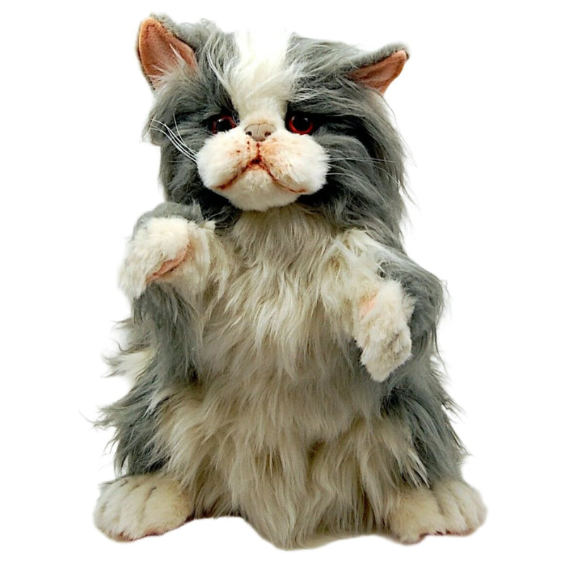 Load image into Gallery viewer, Tabby Cat Hand Puppet Full Body Doll by Hansa Real Looking Plush Learning Toy