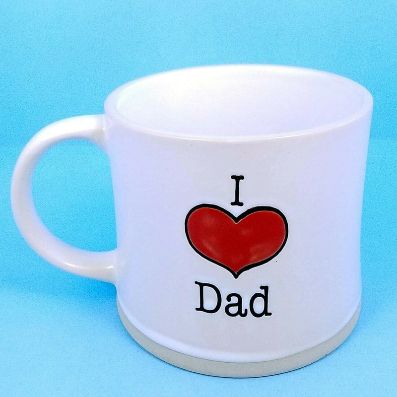 Load image into Gallery viewer, Coffee Mug Cup I Heart Dad Beverage Ceramic 17 oz Spectrum Pen Pencil Holder