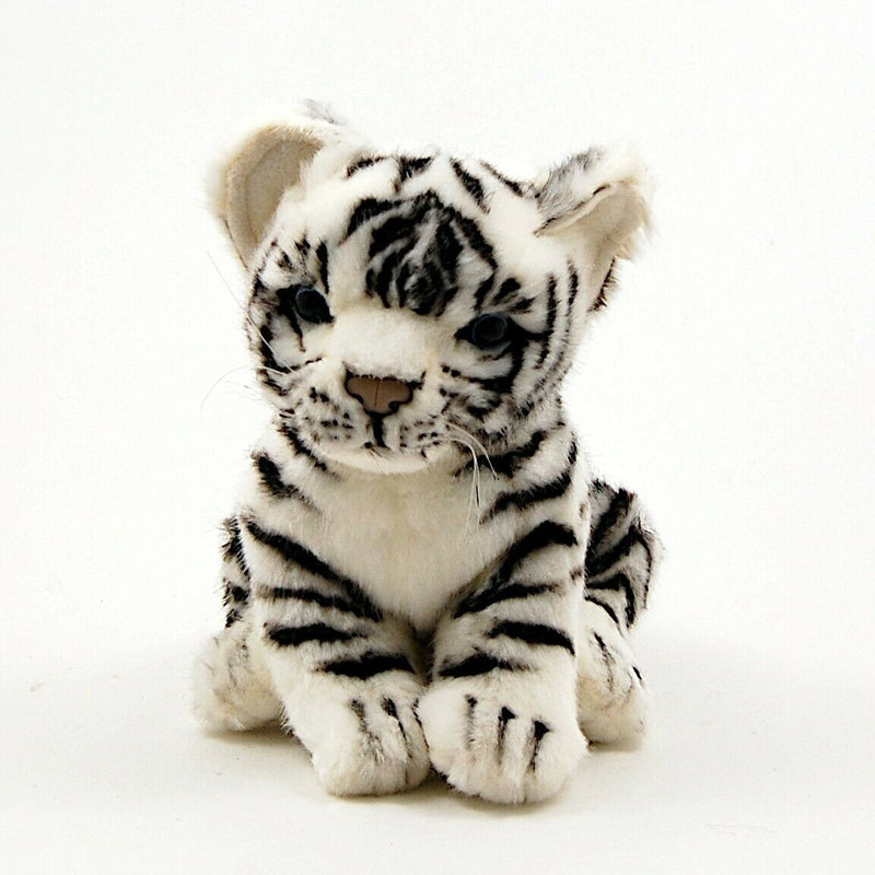 Load image into Gallery viewer, Tiger Cub White 6.5" by Hansa True to Life Look Soft Plush Animal Learning Toys