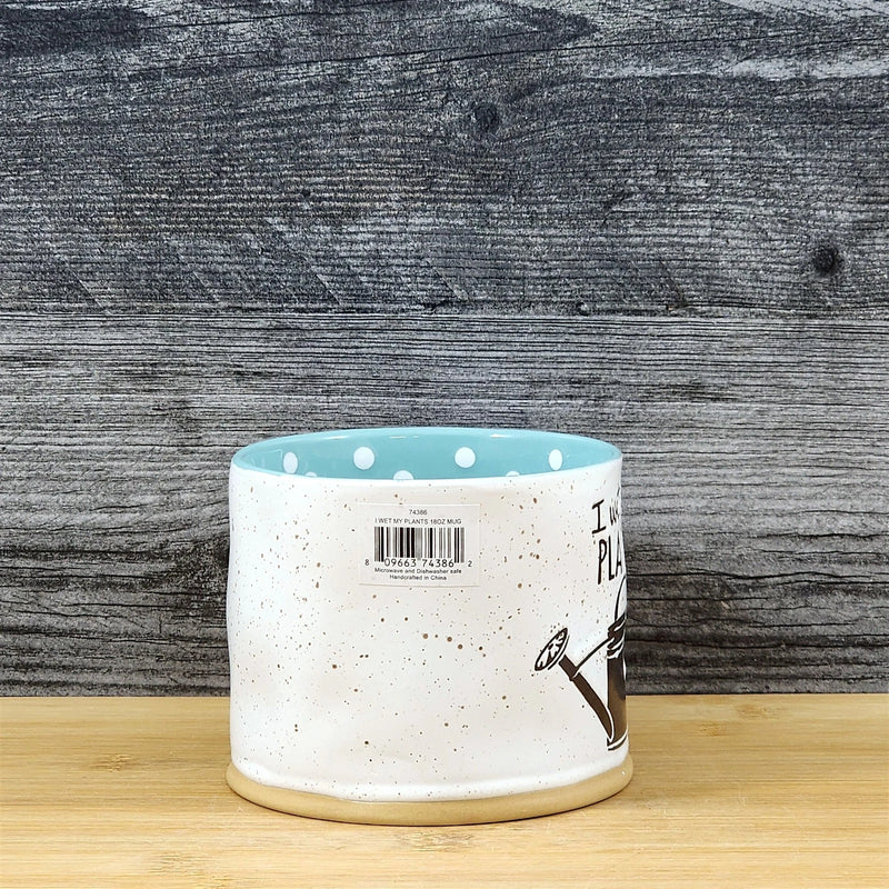 Load image into Gallery viewer, Garden Lover Coffee Mug Watering Can Humor White Tea Cup Ceramic Blue Sky 18oz
