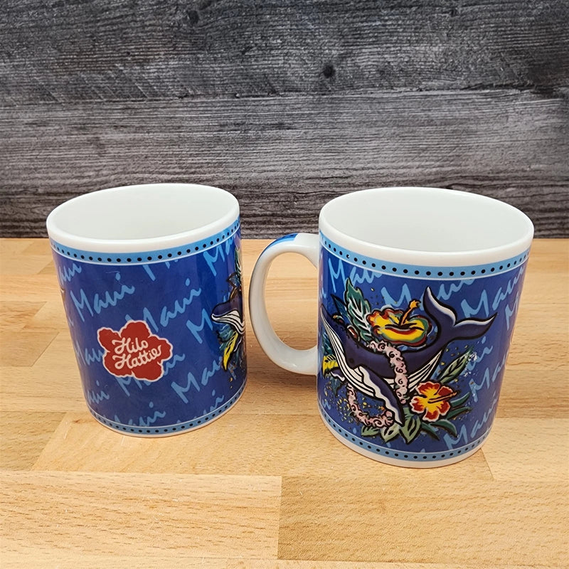 Load image into Gallery viewer, 2 Hawaii Mug Whale Coffee Cup Hilo Hattie The Island Heritage Store Maui 12oz
