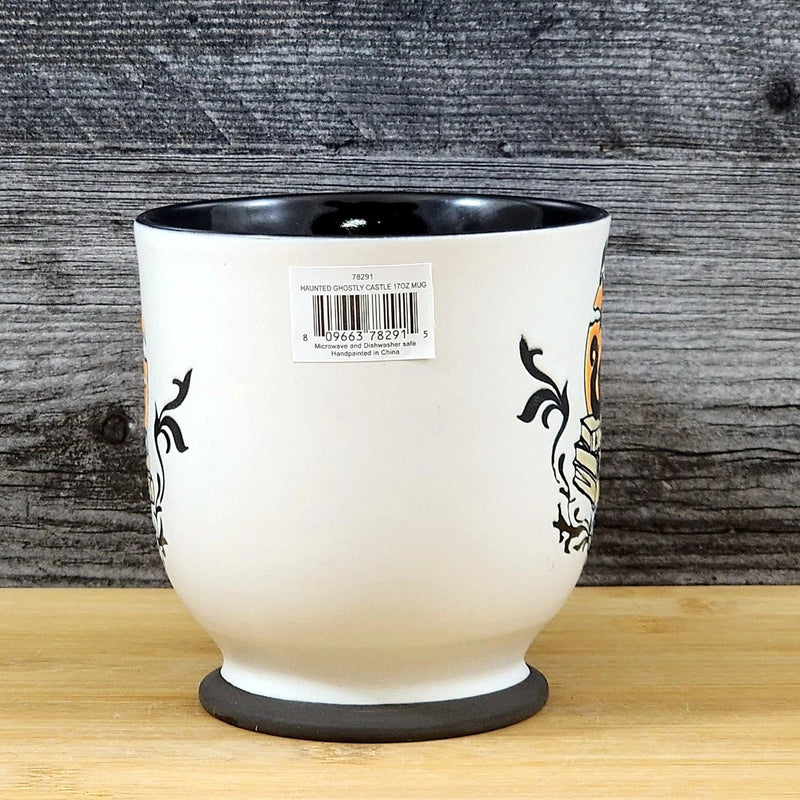Load image into Gallery viewer, Halloween Mug Ceramic Black Cat Coffee Tea Cup Blue Sky 17oz
