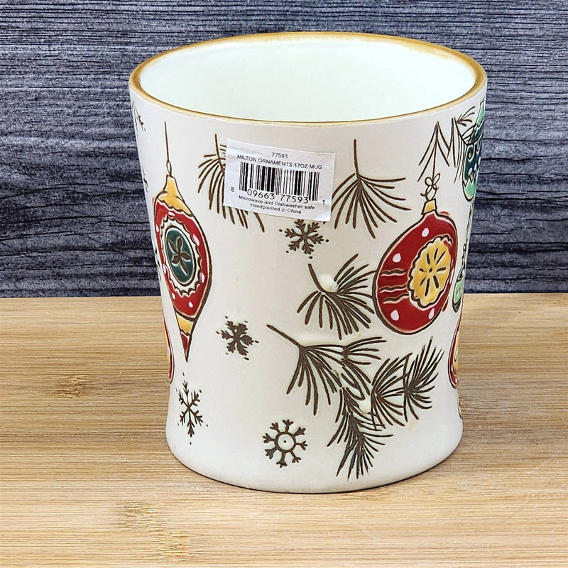 Load image into Gallery viewer, Holiday Vintage Ornaments Christmas Coffee Mug Ceramic Tea Cup Blue Sky 17oz
