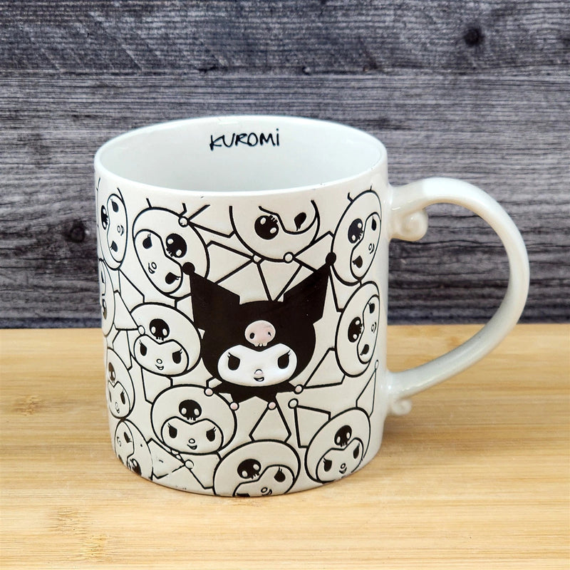 Load image into Gallery viewer, Hello Kitty Kuromi Coffee Mug Tea Cup Ceramic by Blue Sky Embossed 21oz
