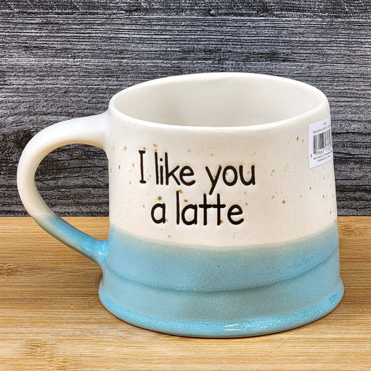 Ceramic Mug I Like You A Latte Coffee Lover Cup Ceramic White by Blue Sky 17oz