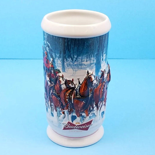 2007 Budweiser Stein Christmas Mug Box & COA Winter's Calm CS678 Ceramarte