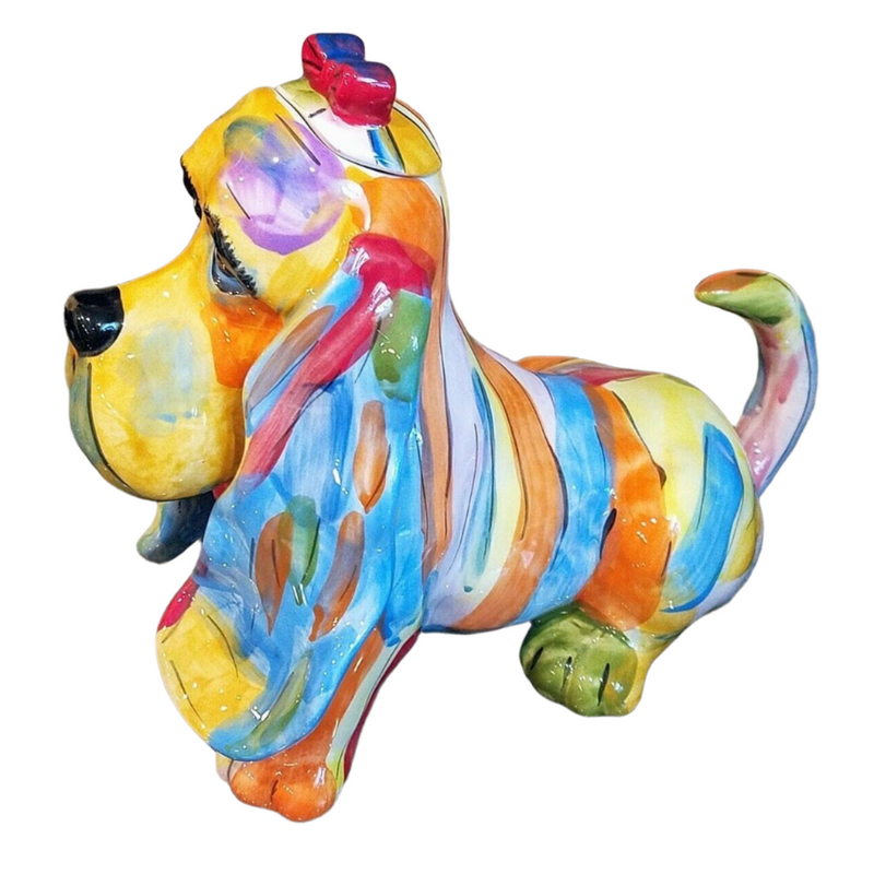 Load image into Gallery viewer, Basset Hound Dog Teapot Décor Ceramics Animal Tea Pot Blue Sky Heather Goldminc
