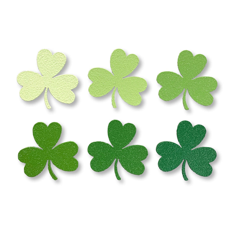 Load image into Gallery viewer, St. Patrick’s Day Magnets – Roeda Shamrock Mini Art Pop Glitter Set of 6
