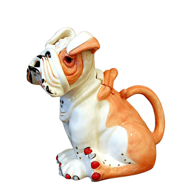 Load image into Gallery viewer, Sweet Pea Bull Dog Teapot Collectible Animal Ceramics Décor Blue Sky Clayworks
