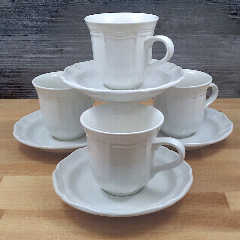 Load image into Gallery viewer, Mikasa French Countryside Coffee Mugs Set of 4 Tea Cups &amp; Saucers Ceramic F9000
