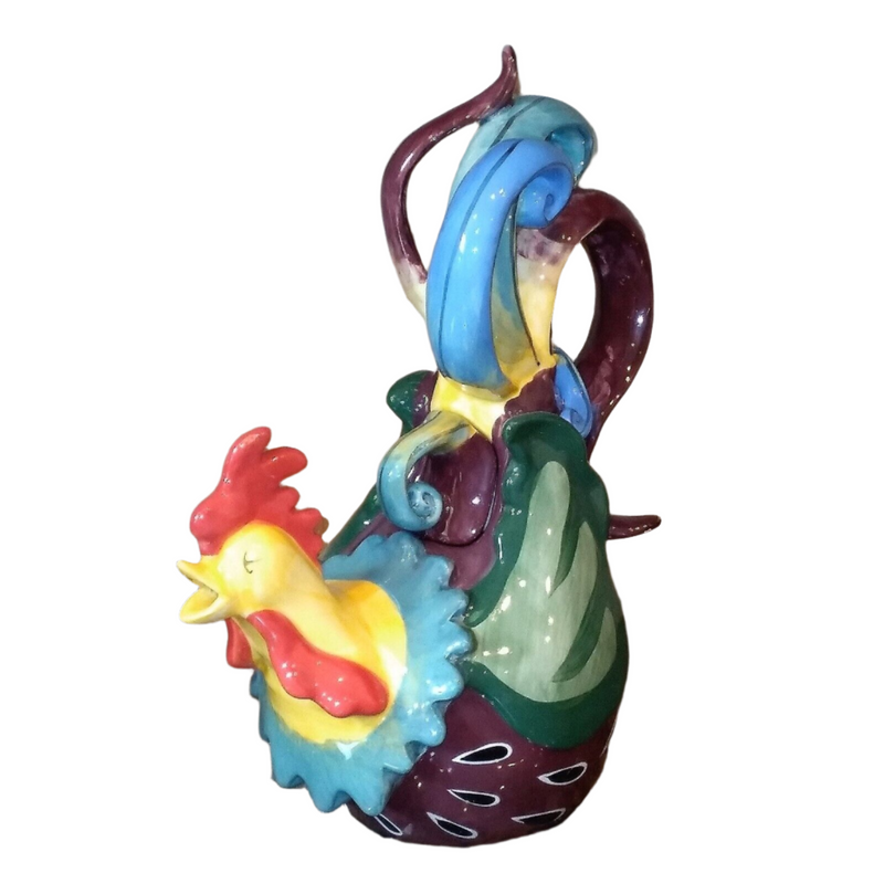 Load image into Gallery viewer, Earl Bass Rooster Teapot Ceramics Farm Animal Tea pot Decor by Blue Sky
