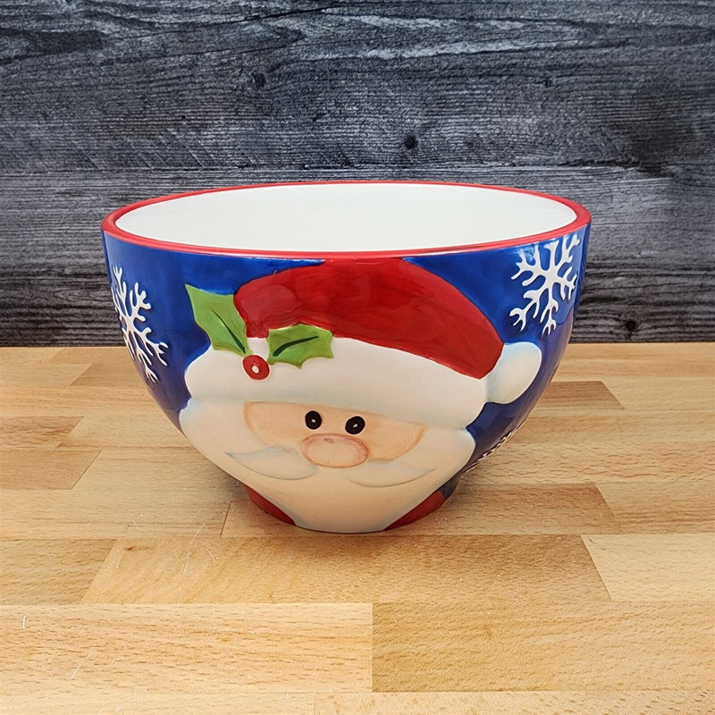 Load image into Gallery viewer, Santa Bowl Decorative Holiday Winter Snowflakes
