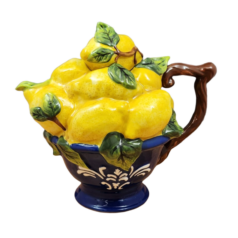 Load image into Gallery viewer, Lemon Teapot by Blue Sky Clayworks Heather Goldminc Floral Ceramic Decor Tea Pot
