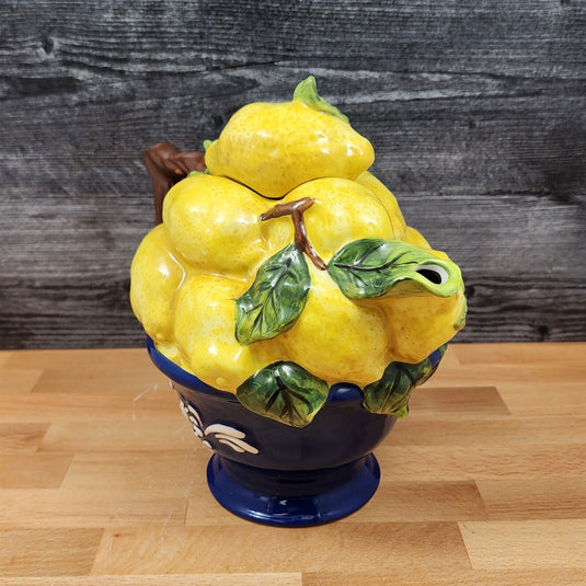 Lemon Teapot by Blue Sky Clayworks Heather Goldminc Floral Ceramic Decor Tea Pot