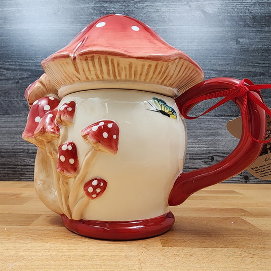 Mushroom Teapot Ceramic Tea Pot by Blue Sky Heather Goldminc Serving Decor