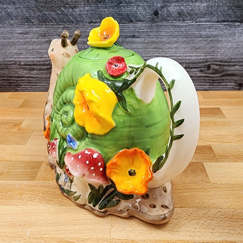 Load image into Gallery viewer, Snail Teapot Ceramic by Blue Sky Heather Goldminc Serving Decor Tea Pot
