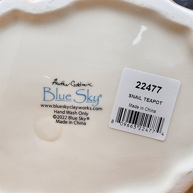 Load image into Gallery viewer, Snail Teapot Ceramic by Blue Sky Heather Goldminc Serving Decor Tea Pot
