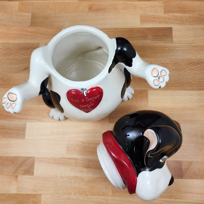 Load image into Gallery viewer, Dalmatian Love Dog Cookie Candy Treat Jar Canister Figurine by Blue Sky
