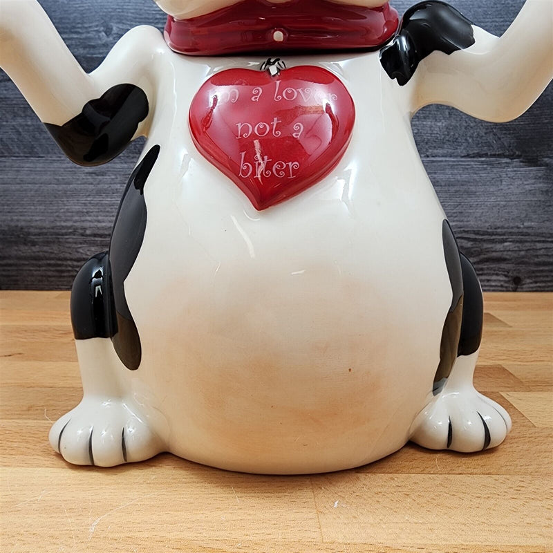 Load image into Gallery viewer, Dalmatian Love Dog Cookie Candy Treat Jar Canister Figurine by Blue Sky

