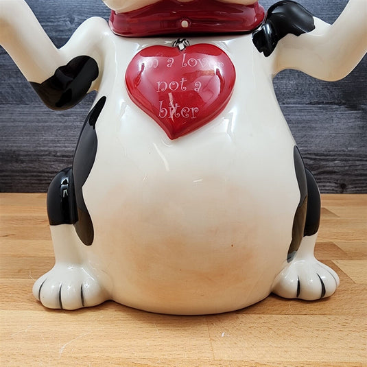 Dalmatian Love Dog Cookie Candy Treat Jar Canister Figurine by Blue Sky