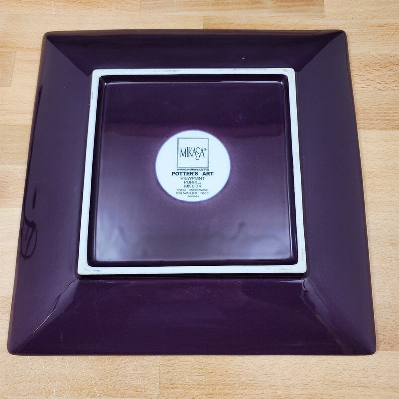 Load image into Gallery viewer, Mikasa Viewpoint Purple Square Salad Plate Set of 3 Potter's Art MK604 8"
