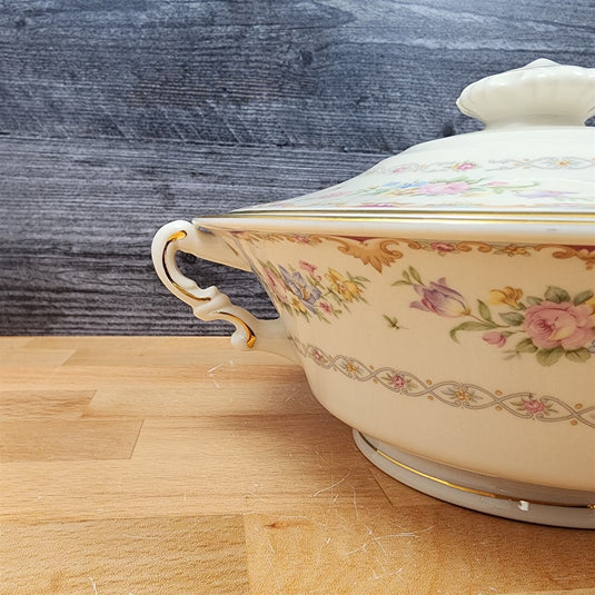 Marlene by Syracuse Round Covered Vegetable Bowl Old Ivory Made In USA