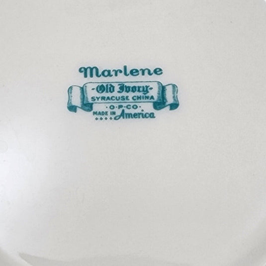 Marlene by Syracuse Oval Serving Platter 12" Floral Sprays Maroon & Blue Border