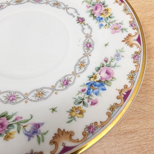 Marlene by Syracuse Footed Tea Cup & Saucer Set of 4 Mug Old Ivory Made In USA