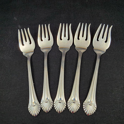 Seafare by Reed & Barton Set of 5 Stainless Salad Forks 6 1/2 in