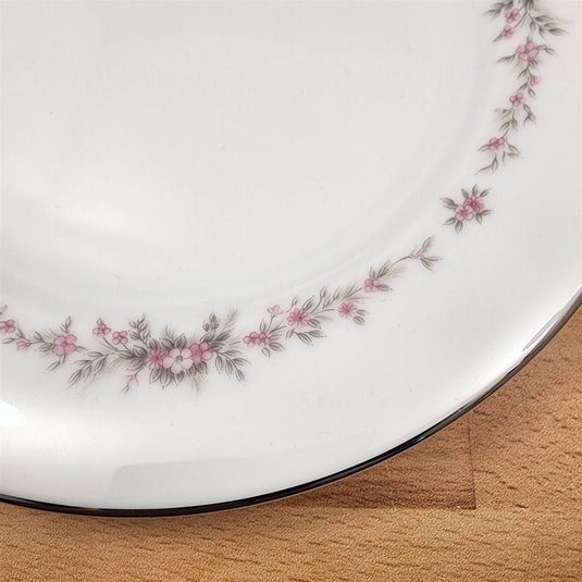 Noritake Rosepoint 8” Salad Plate Pink Floral Vine Ceramic 6206