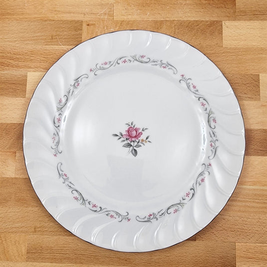 Royal Swirl Dinner Plate Set of 2 10" Floral Ceramic by Fine China of Japan