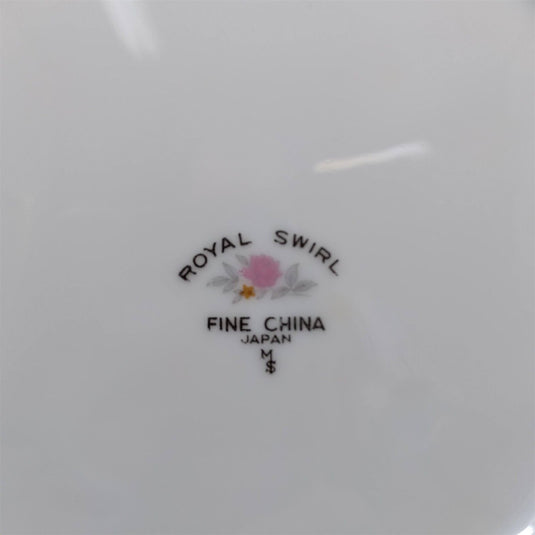 Royal Swirl Dinner Plate Set of 2 10" Floral Ceramic by Fine China of Japan