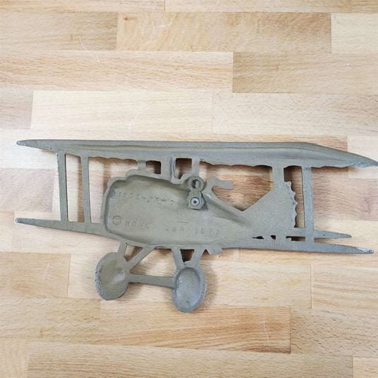 3 Vintage Airplane Wall Hanging Cast Metal Ww1 Bi-Planes Made Usa 1970 Homco