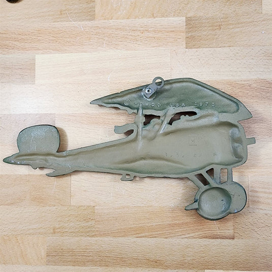 3 Vintage Airplane Wall Hanging Cast Metal Ww1 Bi-Planes Made Usa 1970 Homco