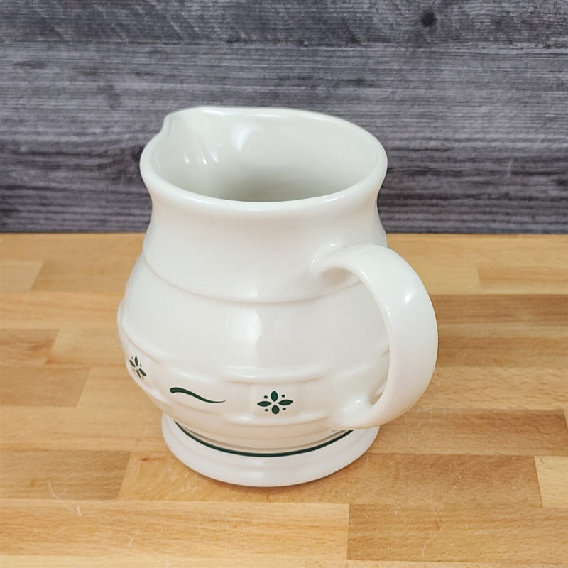 Load image into Gallery viewer, Longaberger Pitcher 2qt Woven Traditions Green Floral Water Jug Ewer Caraf
