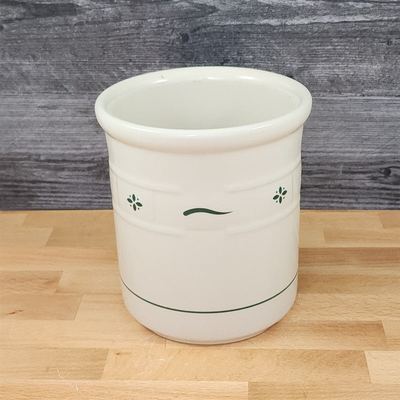 Load image into Gallery viewer, Longaberger Utensil Holder Woven Traditions Green 2 Quart Pickling Crock
